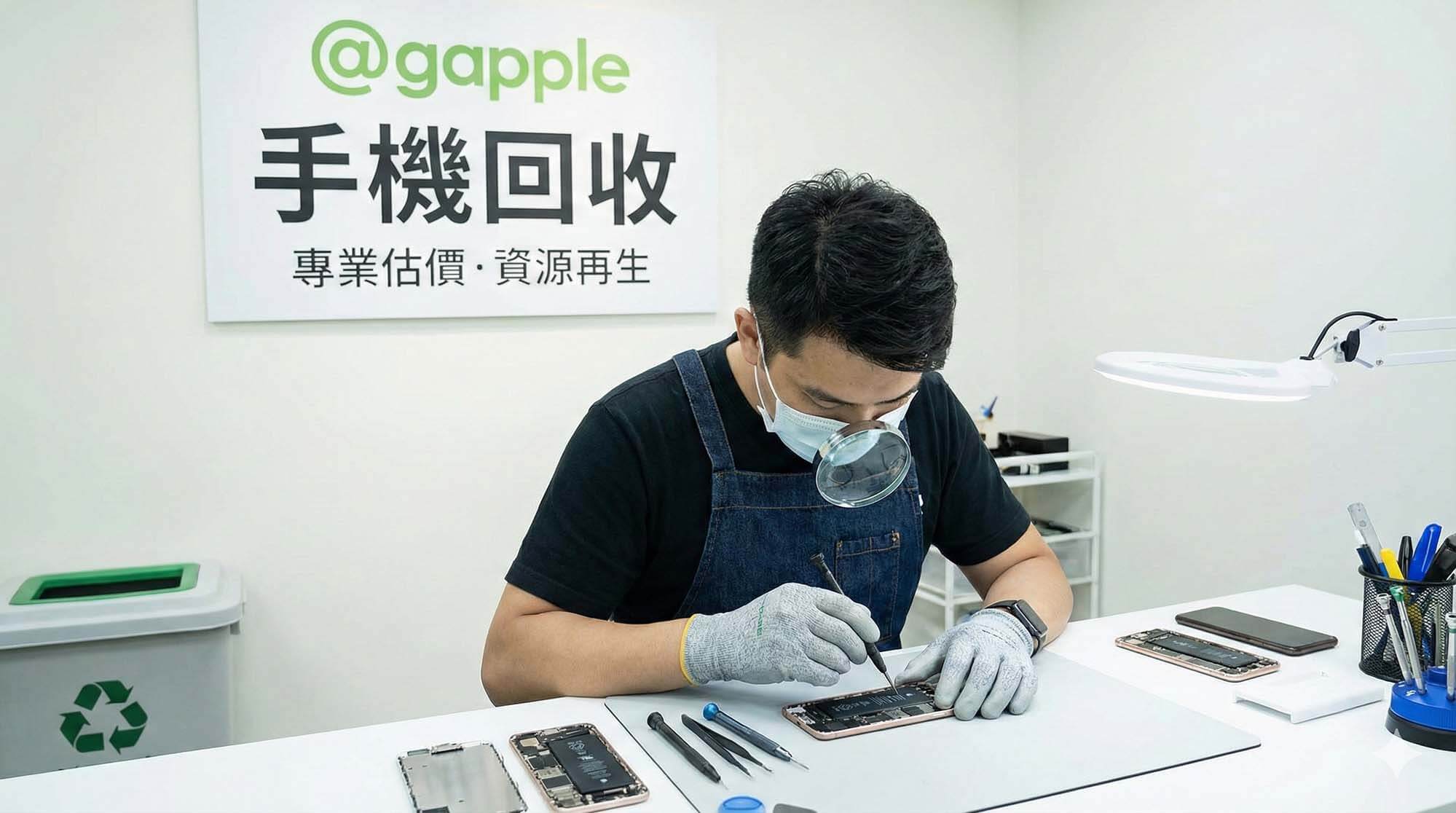 報廢手機回收怎麼處理?先現場估價:很多「以為報廢」其實還有殘值 - 第1張圖 青蘋果3C 報廢手機回收現場估價示意圖(破裂螢幕手機+檢測道具+少量現金元素)